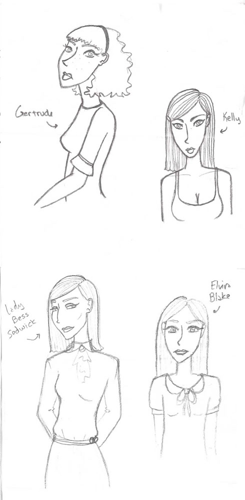 Some ladies and more Agatha Christie fan art.