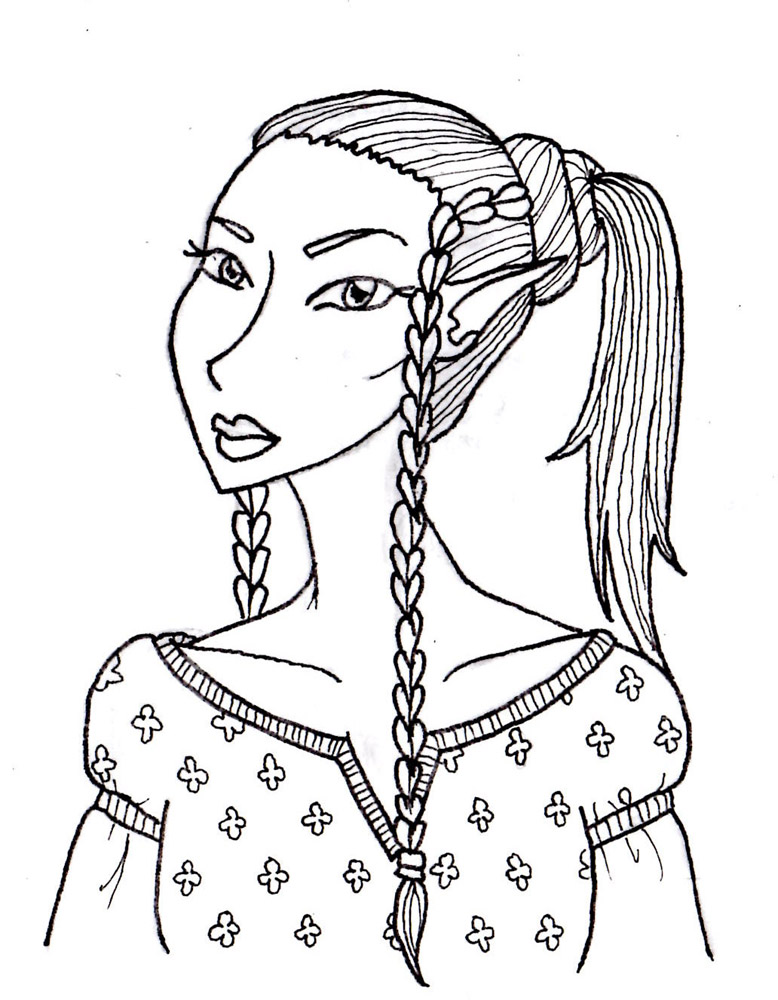 she's a drow.